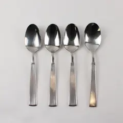 Four Stainless Satin Balance Teaspoons by Towle