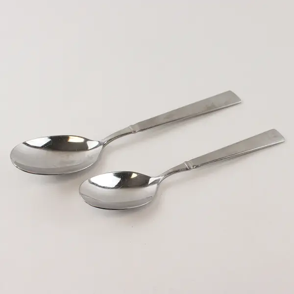 Two Satin Balance Spoons by Towle: 1 Tablespoon, 1 Serving Spoon