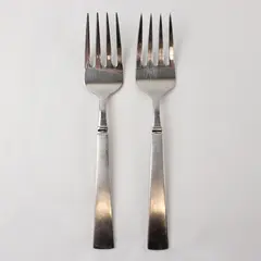 Two Stainless Satin Balance Serving Forks by Towle