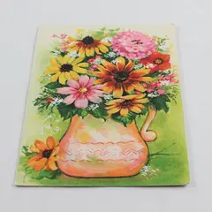VTG Brick Mill Studios Floral Anniversary Greeting Card Missing Envelope