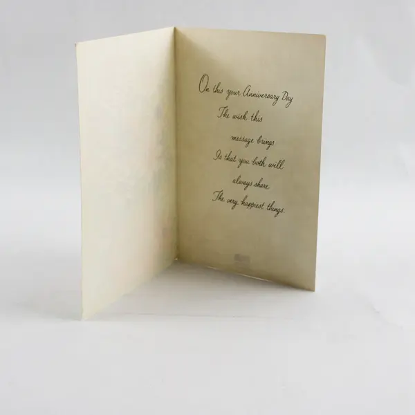 VTG Brick Mill Studios Floral Anniversary Greeting Card Missing Envelope