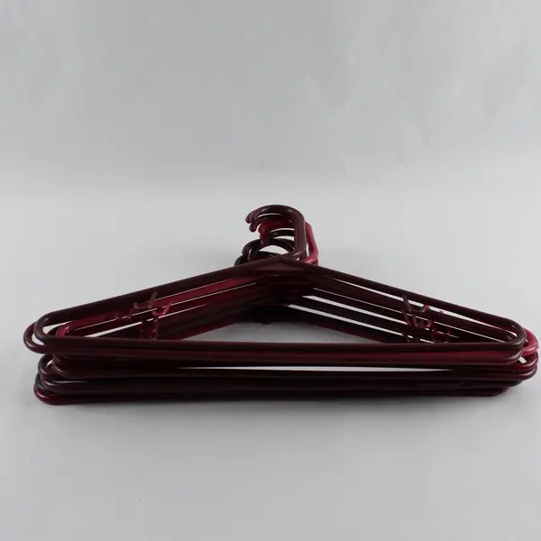 Lot of 10 Dark Pink Clothes Hangers with Strap Hooks