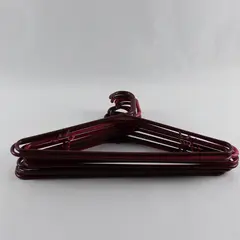 Lot of 10 Dark Pink Clothes Hangers with Strap Hooks