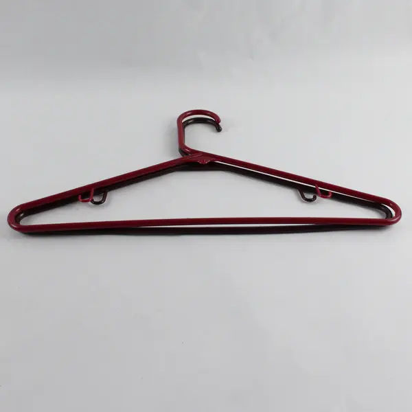Lot of 10 Dark Pink Clothes Hangers with Strap Hooks