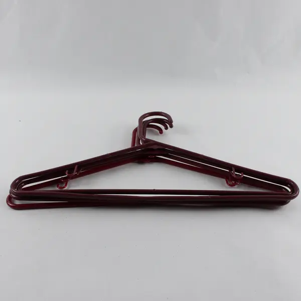 Lot of 10 Dark Pink Clothes Hangers with Strap Hooks