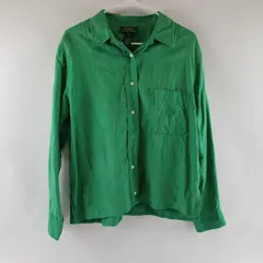 Lauren Ralph Lauren Green Long-Sleeved Silk Button-Up Women's Size 16