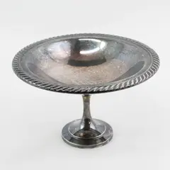 Vtg Wm A Rogers Silver Plated Footed Pedestal Candy Nut Dish Compote 