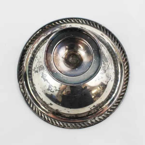 Vtg Wm A Rogers Silver Plated Footed Pedestal Candy Nut Dish Compote 