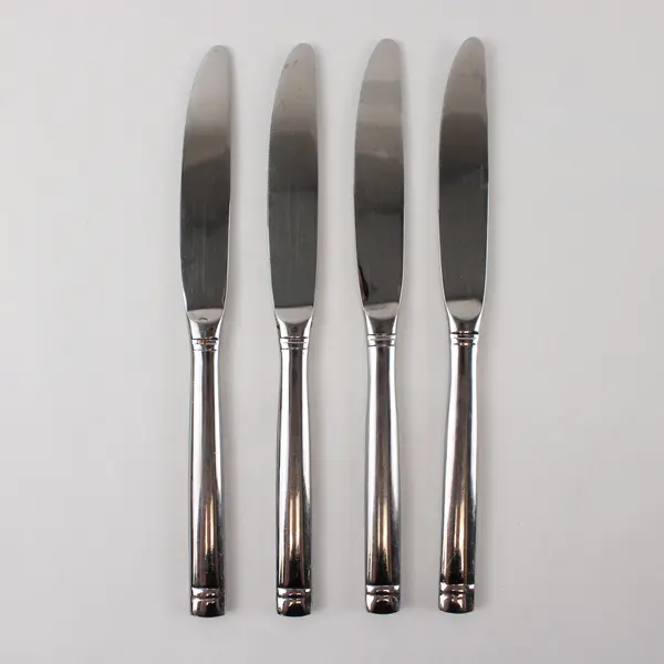 Four Stainless Dinner Knives by Towle in the Pattern Stephanie