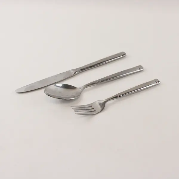 Three Stephanie by Towle Flatware: Serving Spoon, Dinner Knife, Salad Fork