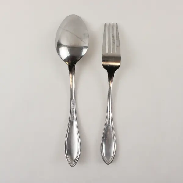 Dinner Fork and Serving Spoon - Tuscan Bead by Towle Stainless