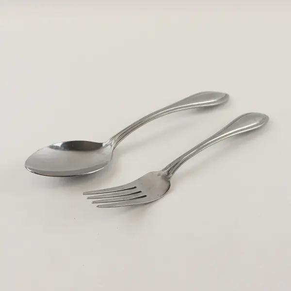 Dinner Fork and Serving Spoon - Tuscan Bead by Towle Stainless