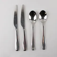 Two Stainless Tablespoons and Two Dinner Knives by Towle in the Pattern Symphony