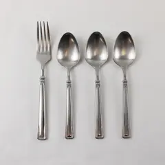 Three Towle Teaspoons and One Dinner Fork  in the Pattern Metropolis