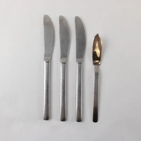 Three Dinner and One Butter Knife in the Pattern Pela from Lauffer by Towle