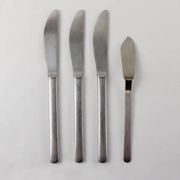 Three Dinner and One Butter Knife in the Pattern Pela from Lauffer by Towle