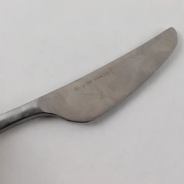 Two Stainless Dinner Knives by Lauffer in the Pattern Vantage