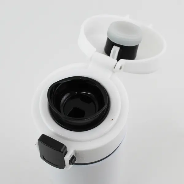 White La-Z-boy Promotional Thermal Water Bottle Insulated Flip Top Lid Ad
