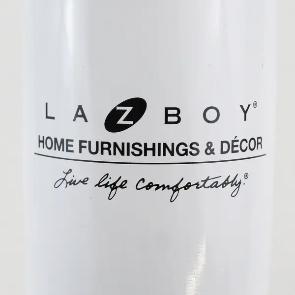 White La-Z-boy Promotional Thermal Water Bottle Insulated Flip Top Lid Ad