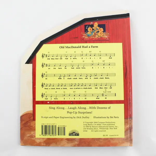 Old MacDonald Had a Farm Barron's Pop-Up Song Book Dudley Paris
