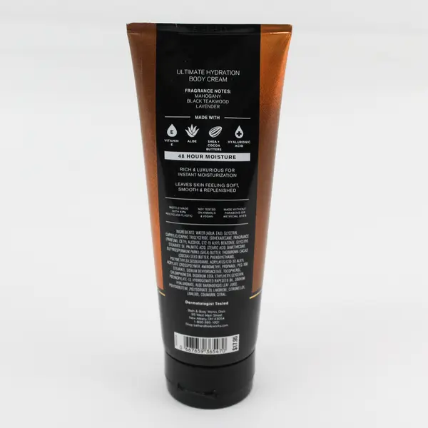 New Men's Shop Mahogany Teakwood Body Cream 8 oz Bath & Body Works