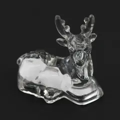 Silvestri Crystal Clear Glass Deer Mini Candle Holder