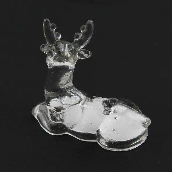 Silvestri Crystal Clear Glass Deer Mini Candle Holder