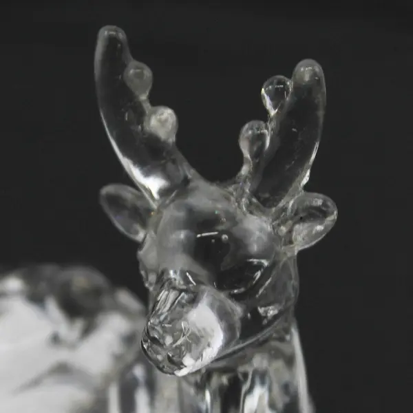 Silvestri Crystal Clear Glass Deer Mini Candle Holder