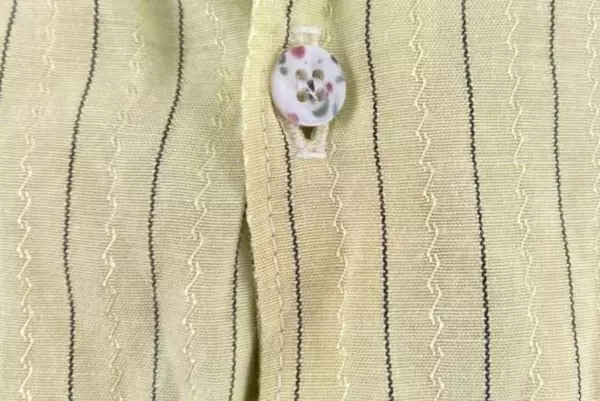 Vintage GB Clothing Co Women's XL Yellow Striped Shirt Top Short Sleeves