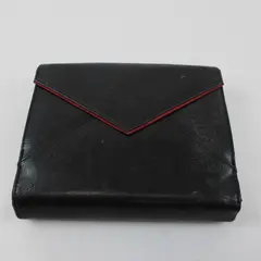 Buxton Planner Organizer Black & Red Faux Leather Cover Pockets Slots Cash