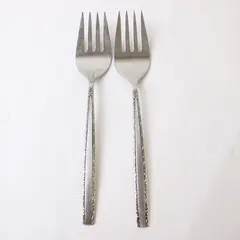 Two Stainless Meat Forks by Oneida in the Pattern Via Roma