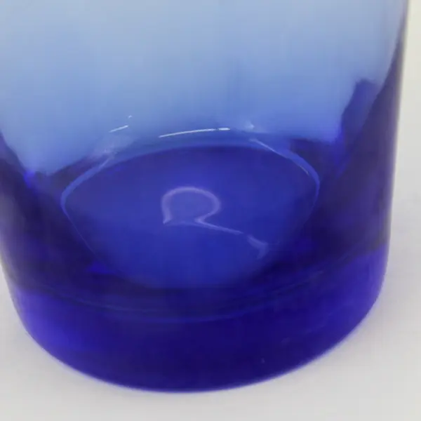 Set of 3 Vintage Libbey Double Old Fashioned Glasses Flare Cobalt Blue  