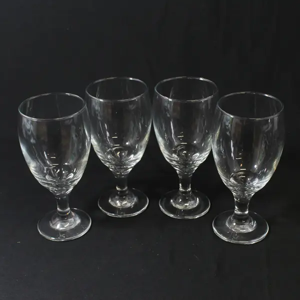 Set of 4 Clear Libbey Premier Water Goblets 7"  
