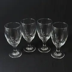 Set of 4 Clear Libbey Premier Water Goblets 7"  