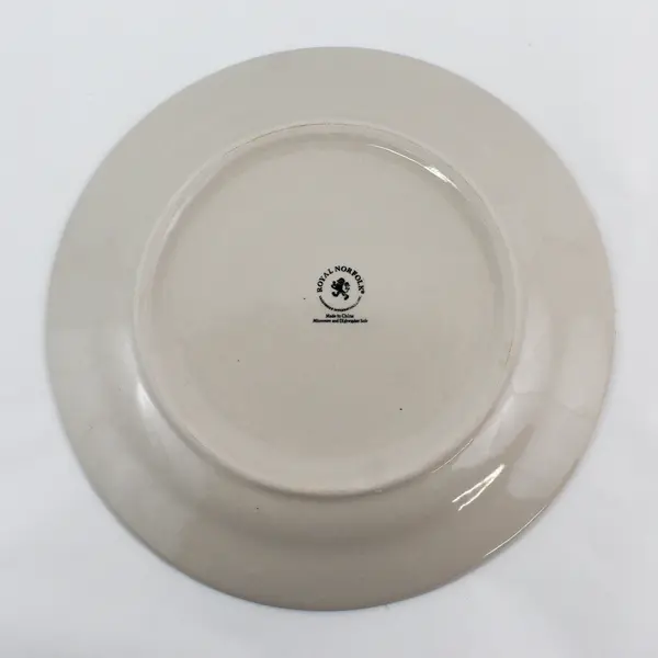 Royal Norfolk Christmas Snowman Stoneware Plate Heavenly Peace To All