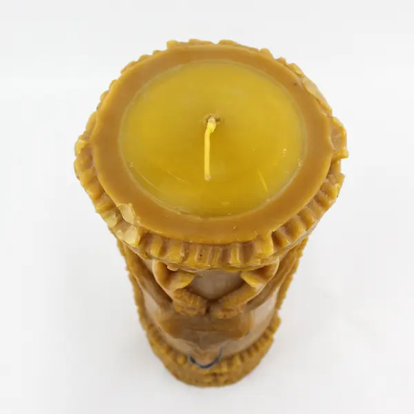 Embossed Deer Head Beeswax Decorative Candle 16.5in