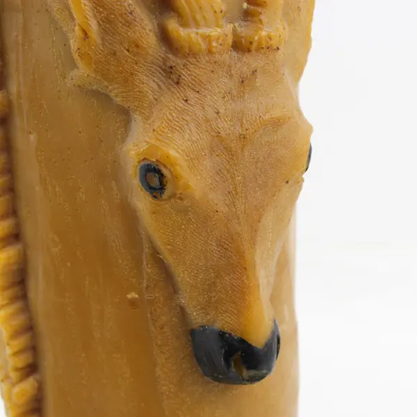 Embossed Deer Head Beeswax Decorative Candle 16.5in