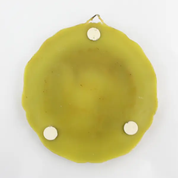 Round Embossed Bees Wax Candle Turkey And Trees Reads Give Thanks