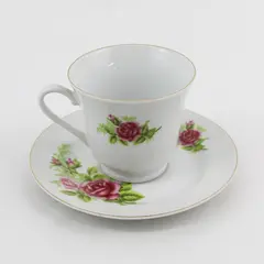 Vintage China Cup And Saucer Set Pink Roses China