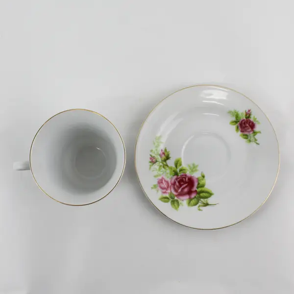 Vintage China Cup And Saucer Set Pink Roses China