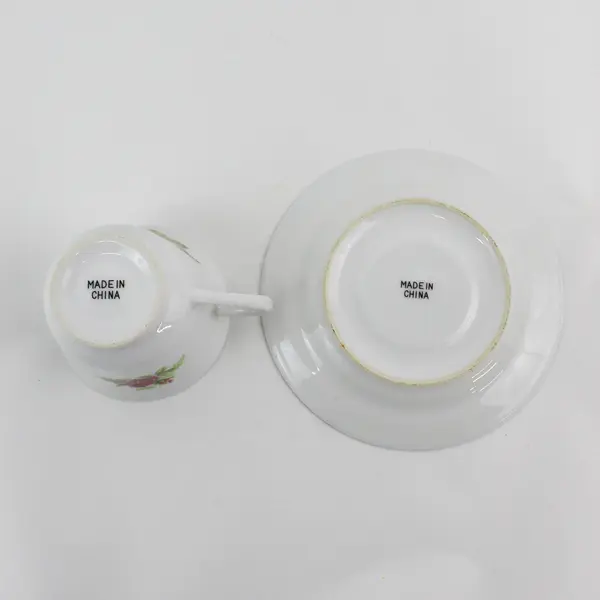 Vintage China Cup And Saucer Set Pink Roses China