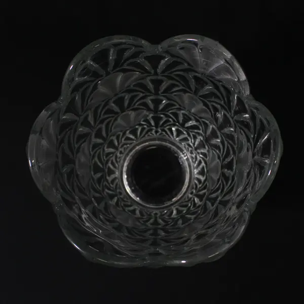 Bohemia Glass Mid 20th Century Czech Hand Cut Crystal Flower Vase 9"