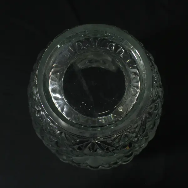 Bohemia Glass Mid 20th Century Czech Hand Cut Crystal Flower Vase 9"