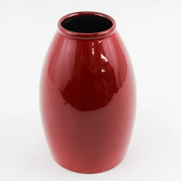 Pier 1  Scheurich Oxblood Red Pottery Vase Made In Germany 7.5"