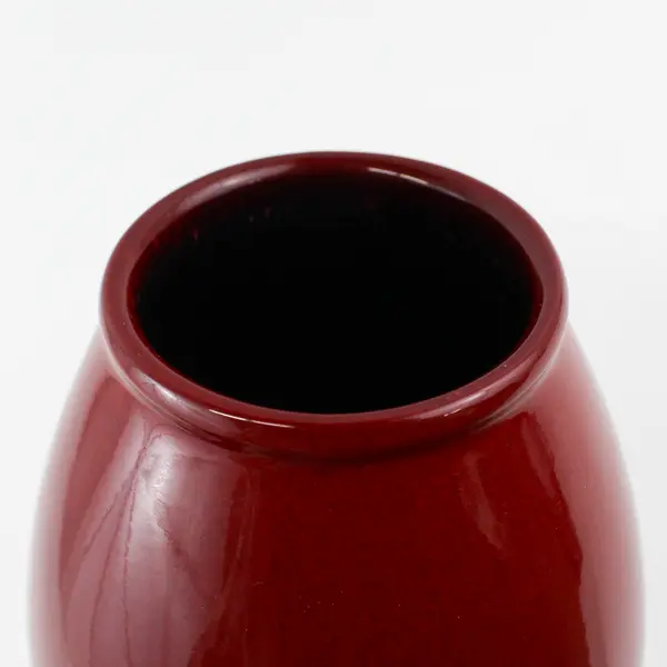 Pier 1  Scheurich Oxblood Red Pottery Vase Made In Germany 7.5"