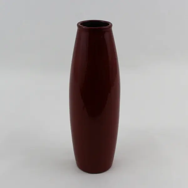 Scheurich Amano Torpedo Vase Oxblood Red Germany 10.75in