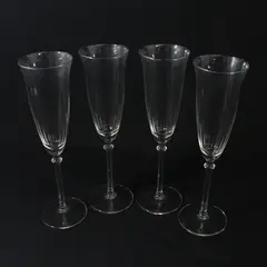 Set Of 4 Royal Leerdam Cecilia champagne Flutes Netherlands 9.5 "