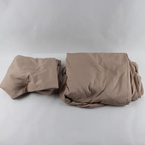 Lot Of 2 Bedsure Solid Beige Twin Size Bed Duvet Covers 100% Polyester 68" x 90"