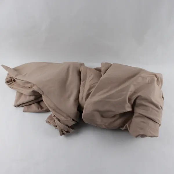 Lot Of 2 Bedsure Solid Beige Twin Size Bed Duvet Covers 100% Polyester 68" x 90"