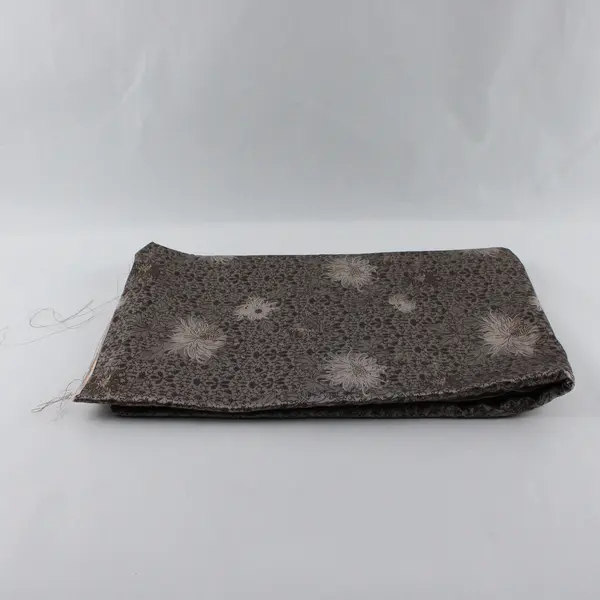 Brown and Taupe Chrysanthemum Floral Brocade Fabric 3-3/4 yds x 30"